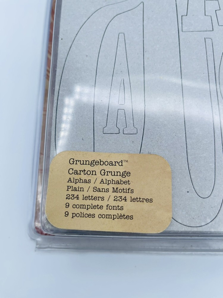 Tim Holtz Idea-ology Grungeboard Plain Alphas & Basic Stripes 234 Letters NEW