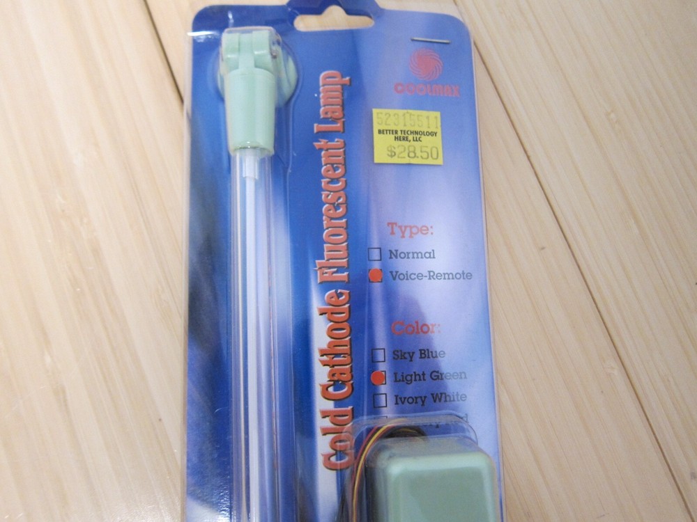 Vintage COOLMAX Cold Cathode Fluorescent Lamp Light Computer Case - Light Green