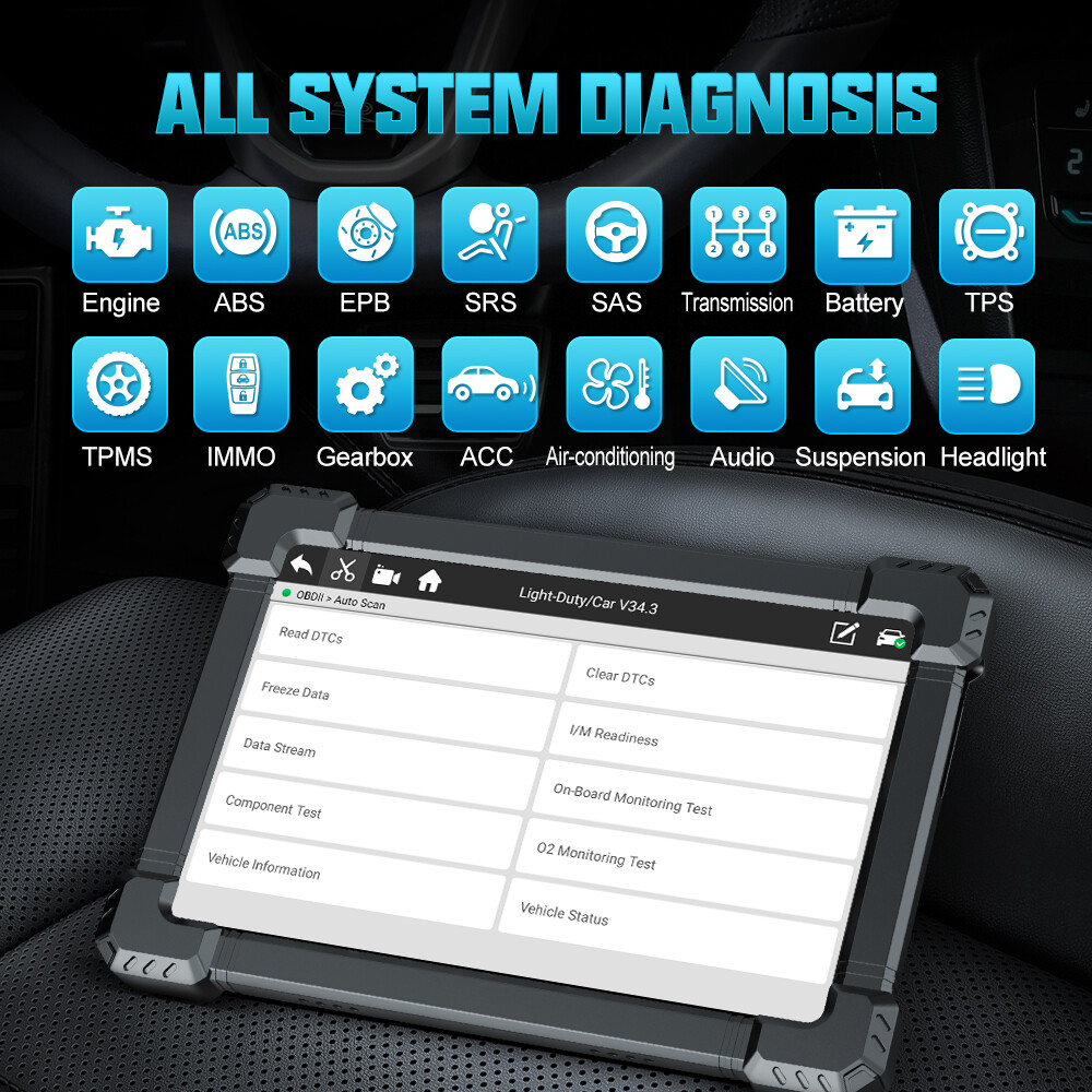 ANCEL X7 All System Bidirectional OBD2 Scanner TPMS SRS IMMO DPF Diagnostic Tool