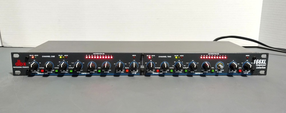 DBX 166XL 2-Channel Analog Professional Compressor/Limiter/Gate Rack System