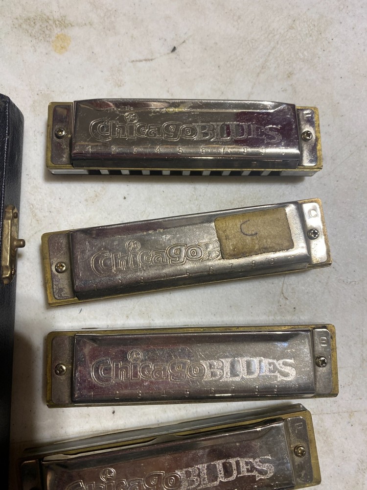 Kay Chicago Blues Harmonica 7 pc Set In Case