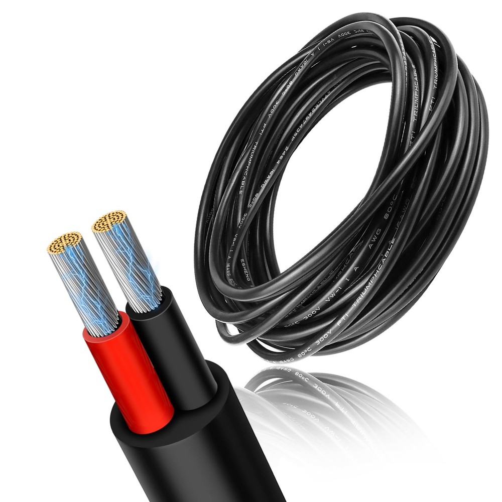 RESHAKE 22AWG 2 Conductor Wire 100FT 22/2 LED Cable