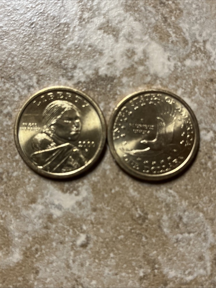 2000-P WOUNDED EAGLE Sacagawea Rare ERROR coin