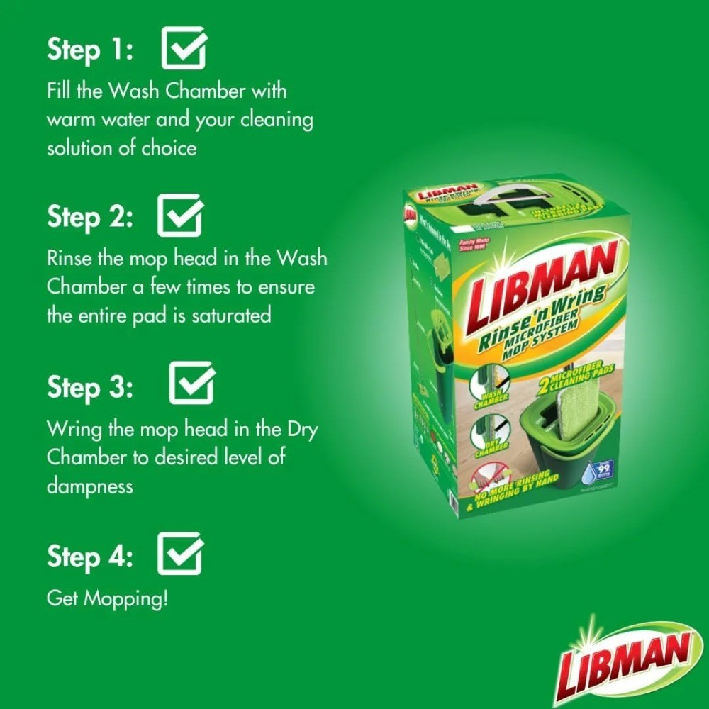 Libman Rinse 'n Wring Microfiber Mop System