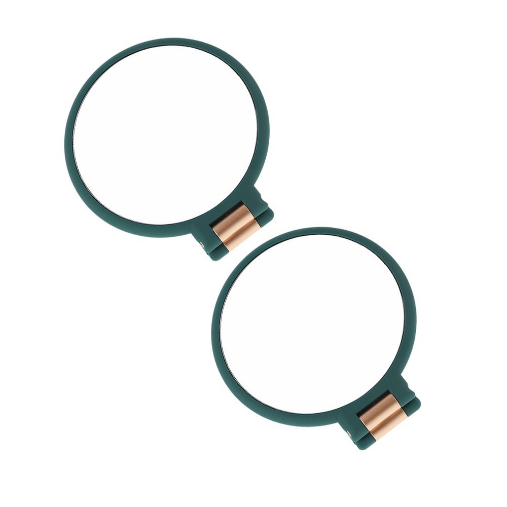 2 Pcs Double Sided Mirror Handheld Double-sided 15x Magnification