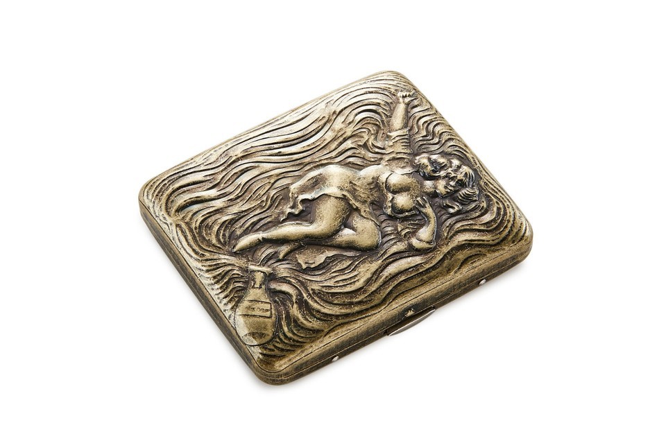Vintage Classic Portable Copper Double Sided Cigarette Case