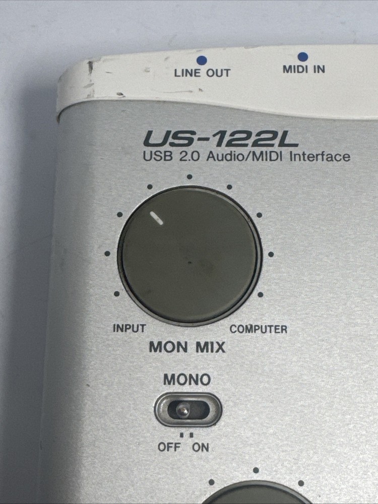 Tascam US-122L Audio MIDI USB 2.0 Interface W/ USB Cable White Tested