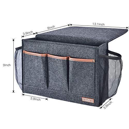 Zafit Bedside Caddy, 8 Pockets Large Size Bedside Storage Organizer Bedside