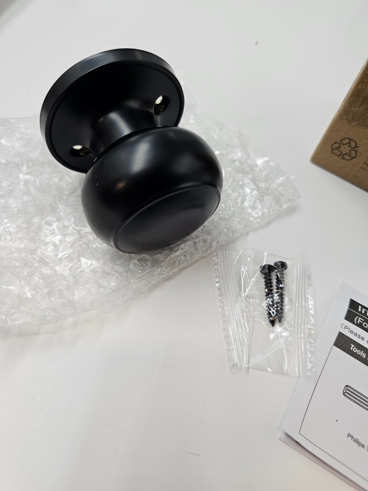 Probrico Black Flat Single Dummy Door Knob