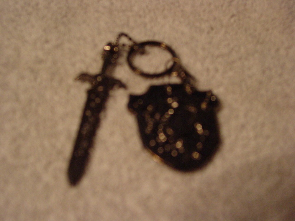 MINIATURE SWORD AND SHIELD KEYCHAIN KEYRING #2