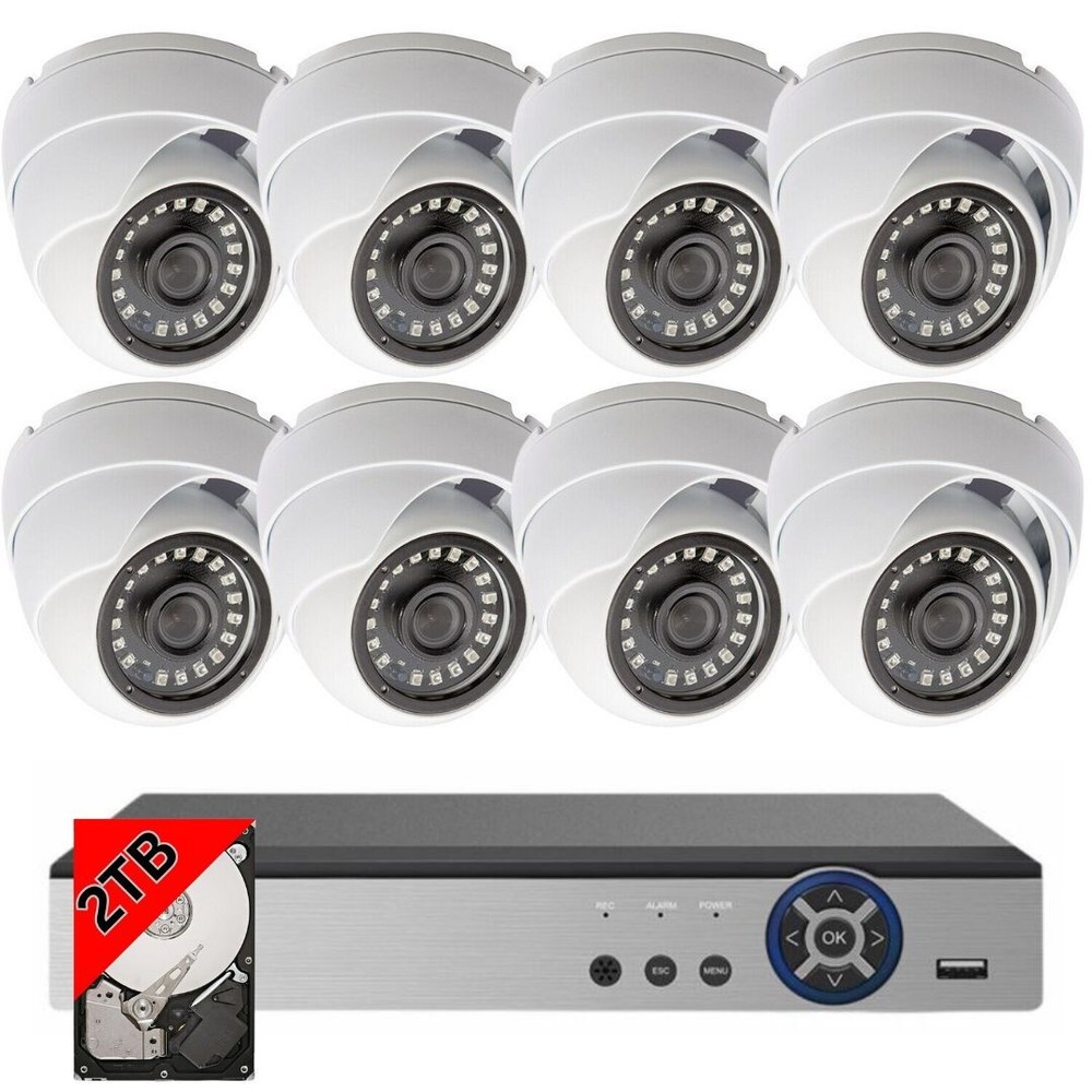 Evertech 8 Channel Night Vision Outdoor CCTV Security Camera System Set 2TB HDD
