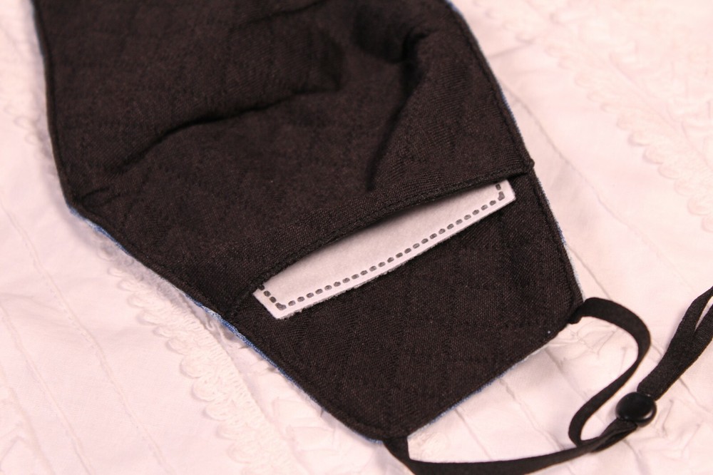 Bleached Denim Face Mask Comfortable Cotton with Adjustable Ear Loops