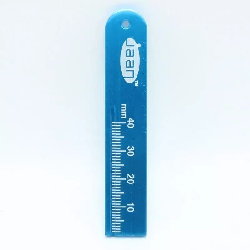 2 Pcs Dental Scale Ruler Tools Measurement Instruments Scale Ruler Blue + Green