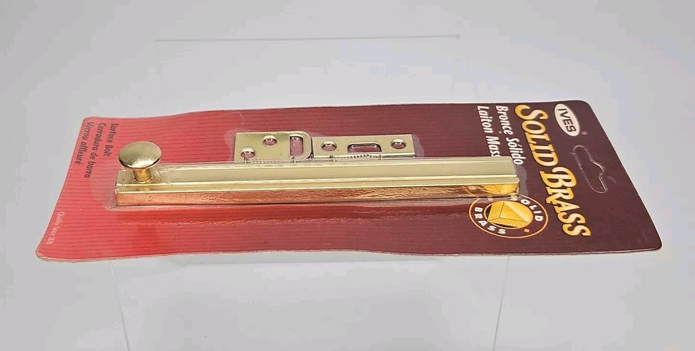 H. B. Ives Artisan Collection Solid Brass Modern 6” Surface Bolt C40B-6IN