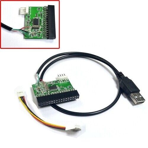 34pin Floppy Interface Driver Adapter Connector PCB Board 1.44MB USB Cable 3.5"