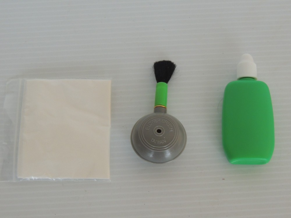 Cleaning Cloth brush and solution, for camera