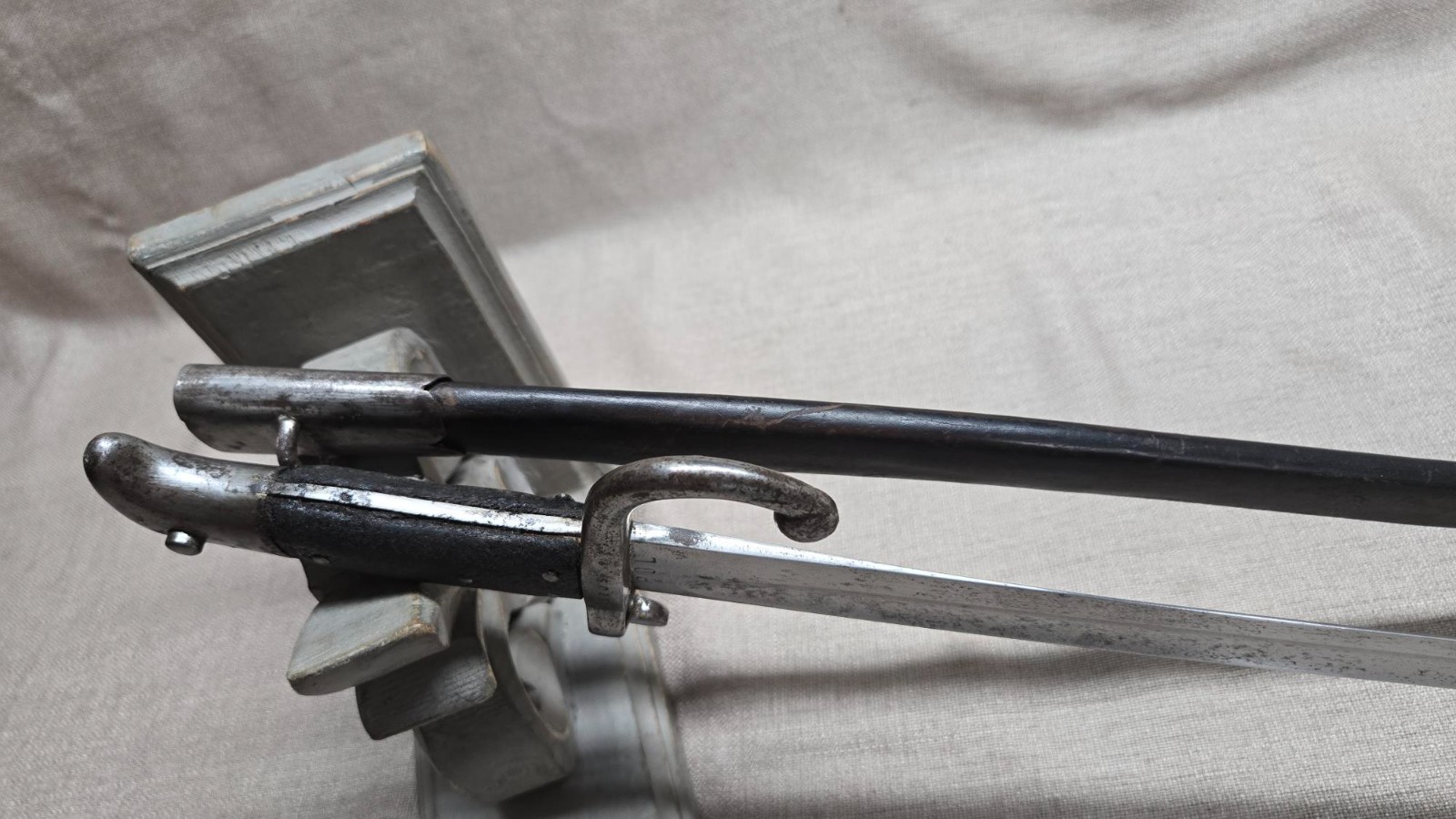 DANISH MODEL 1867 REMINGTON ROLLING BLOCK RIFLE SWORD BAYONET WITH SCABBARD