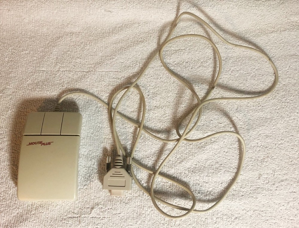 Vintage PC Computer Three Button Mouse Plus HQXAGM-260 with PC/MS Switch