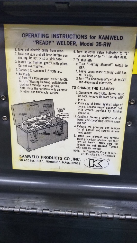 KamWeld 35-RW Plastic Welder (READ)