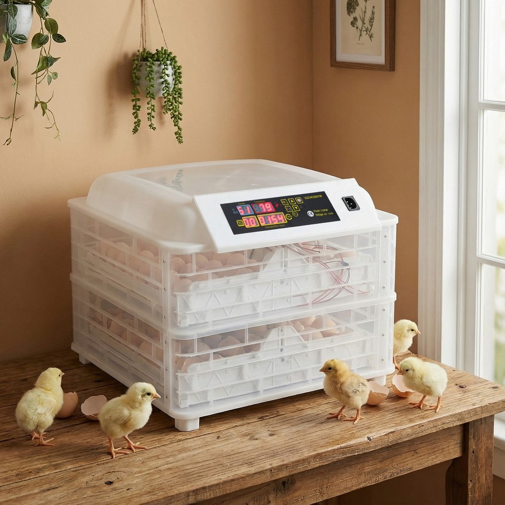 Large 96 Eggs Incubator Digital Poultry Hatching Machine Automatic Turning Farm