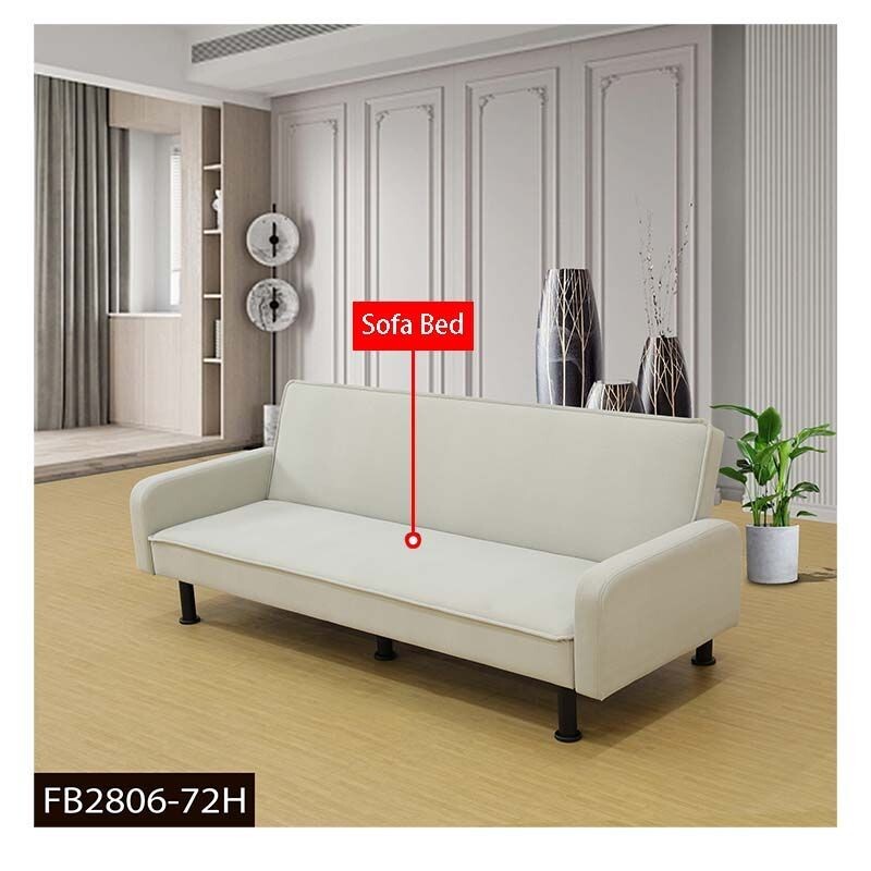 Light Grey Fluffy Fabric Living Room 1-Piece Sofa