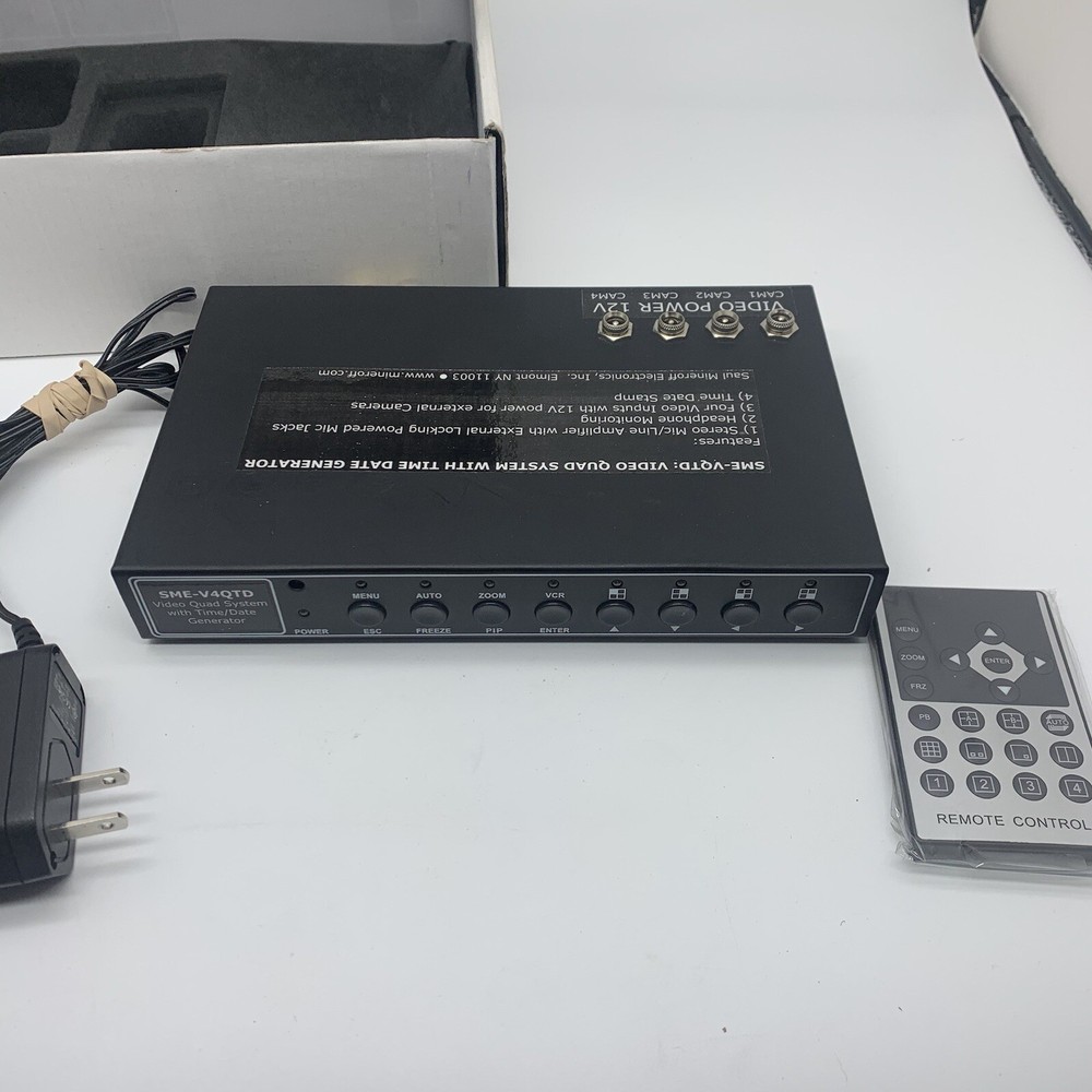 Mineroff Video Quad System With Time Date Generator SME-V4QTD