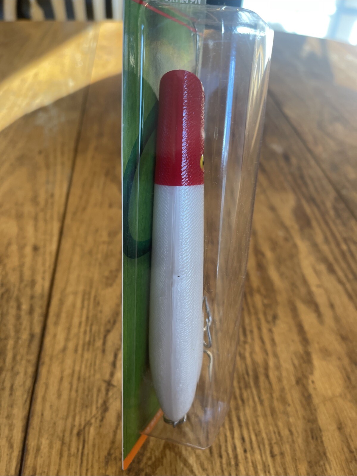 Cotton Cordell Pencil Popper Topwater Lure 7", 2 oz Pearl Red Head C8728