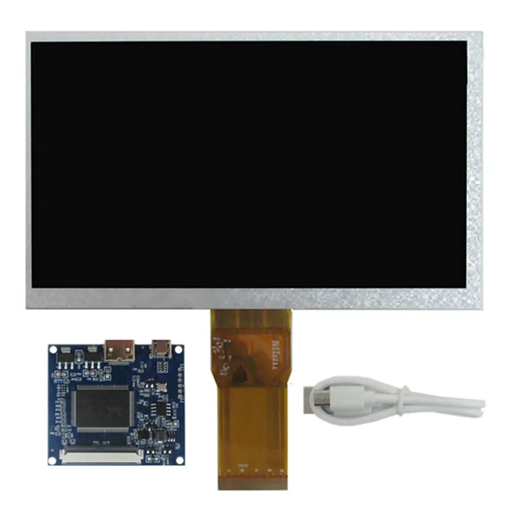 7 Inch LCD Screen + Driver Control Board HDMI-Compatible For Raspberry Pi PC
