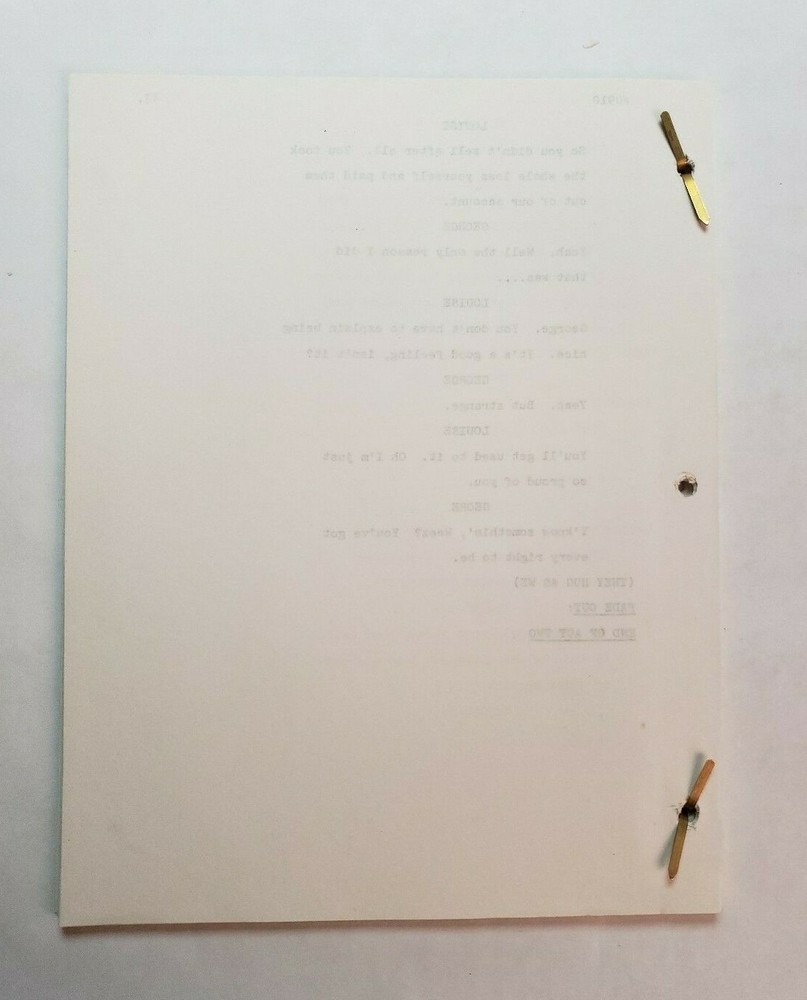 THE JEFFERSONS / Peter Casey 1982 TV Script, "How Now Dow Jones"