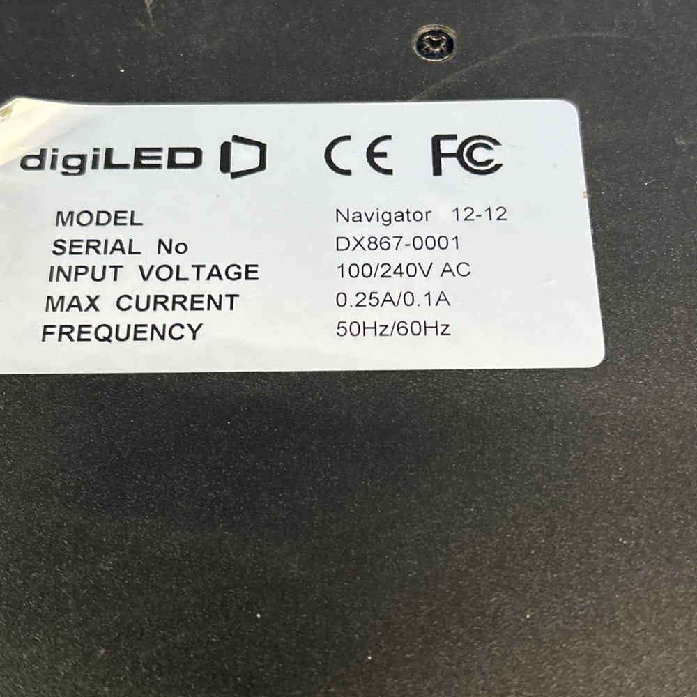 DigiLed model Navigator 12-12 Rack mount with handles lights up untested