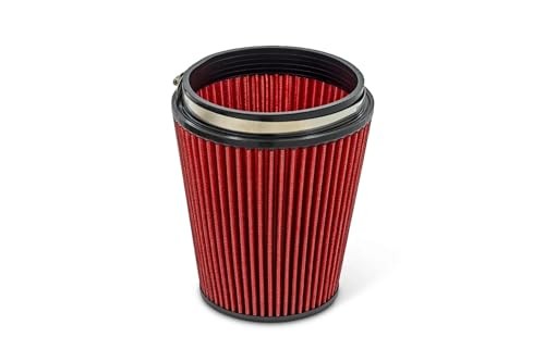Cold Air Intake Replacement Filter, Premium Washable Clamp-On Air Filter - 5