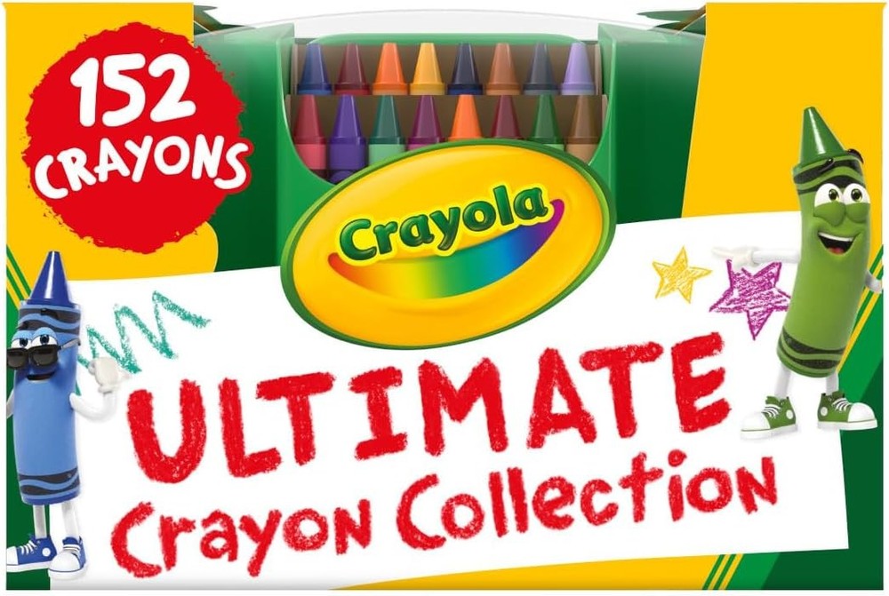 Ultimate Crayon Box Collection (152ct), Bulk Kids Crayon Caddy, Classic