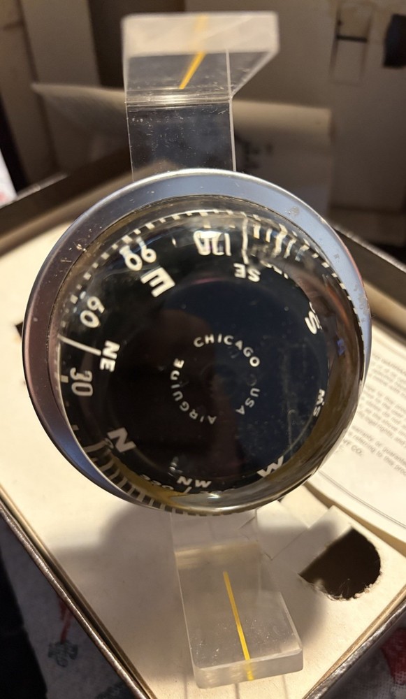 Airguide Model No. 64 Hand Sighting Compass with Instructions in Box