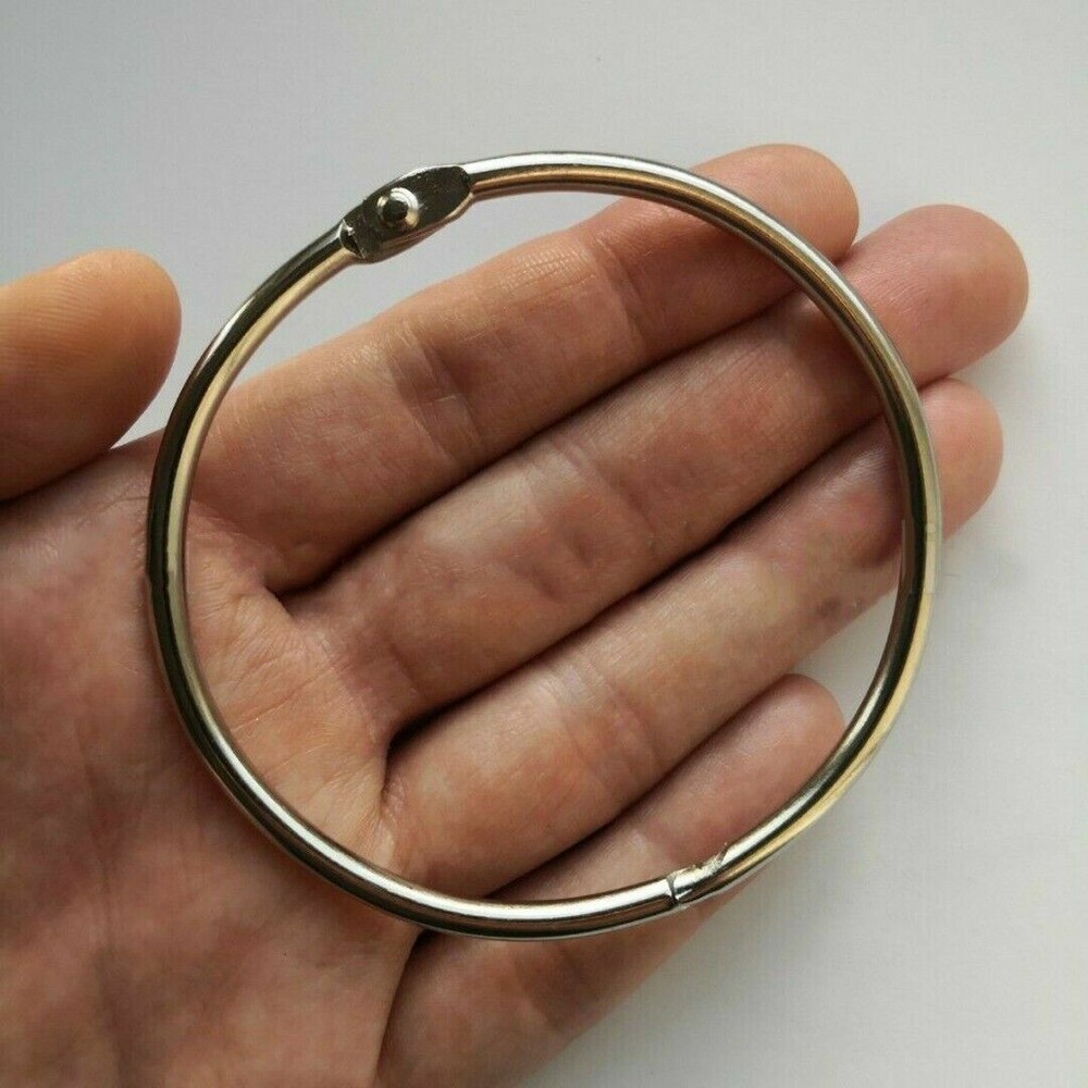 Extra Large Hinged Keyring Keyfob Split Ring Key Ring Jailers Fob 76mm Diameter