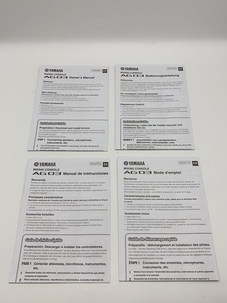 YAMAHA AG03 MIXER Used