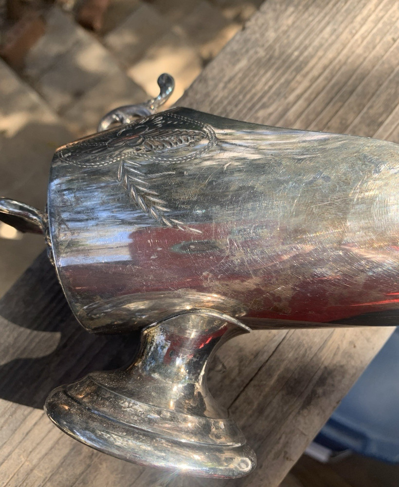 Victorian Silver Plate Sugar Scuttle Barrel EPBM 1900s Model Etched Pattern 917