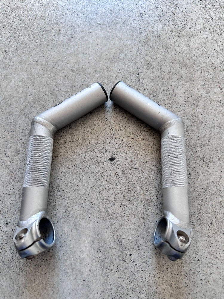 Vintage Control Tech Control Stix Silver Bar Ends Welded L-Bend - 90s MTB