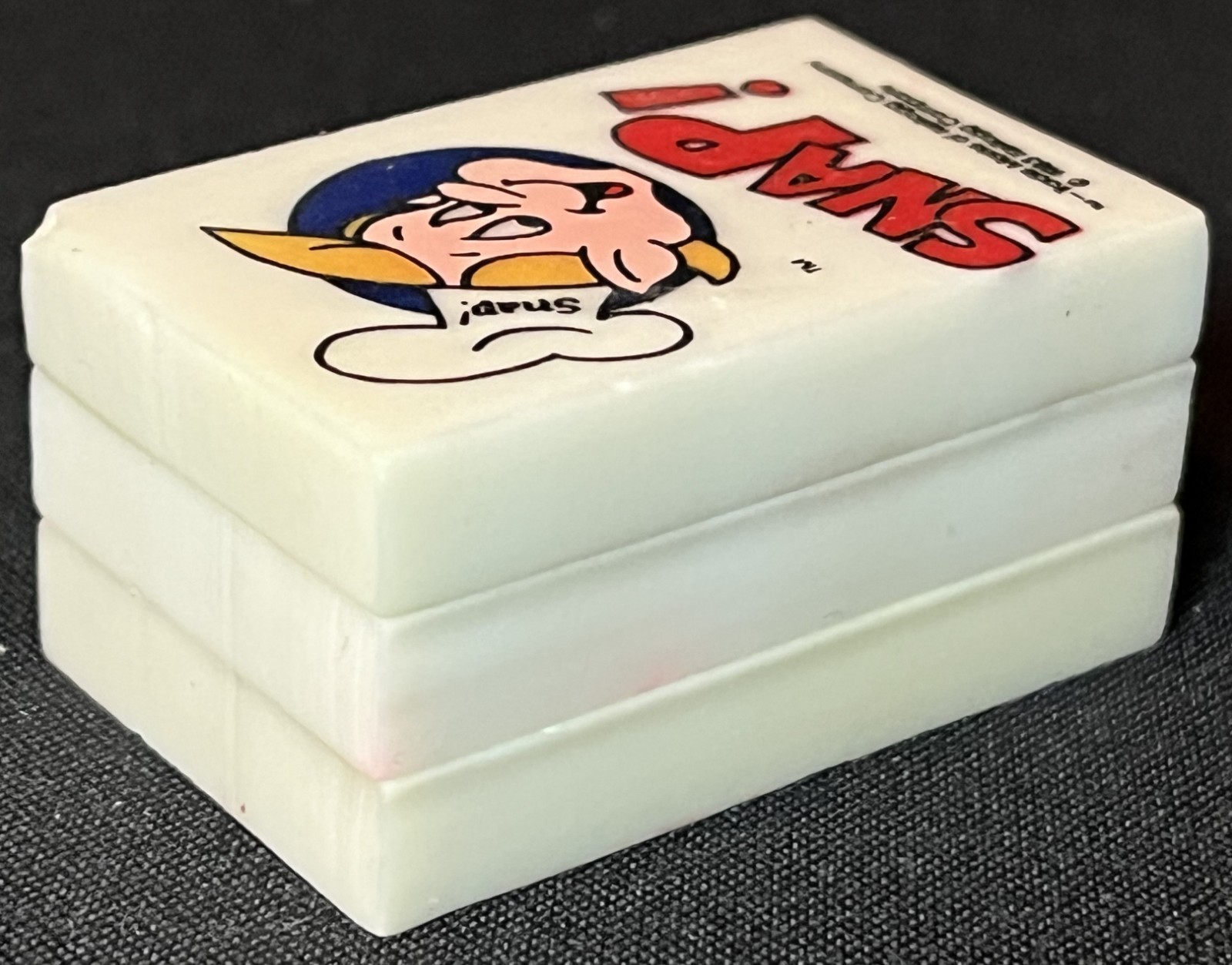 Lot of Three Vintage 1983 Kellogg's Rice Krispies "Snap / Crackle /Pop!" Erasers