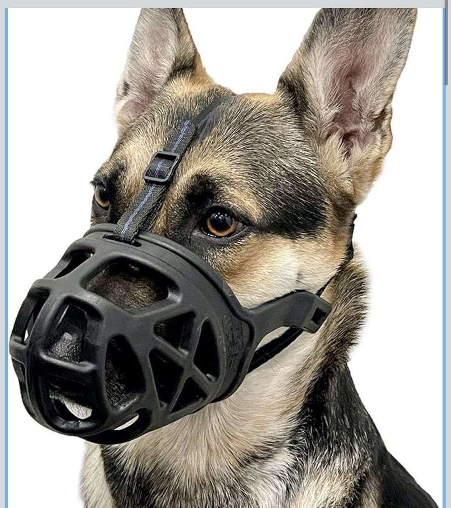 BARKLESS Dog Muzzle, Basket Muzzle Anti Biting Chewing Size 4