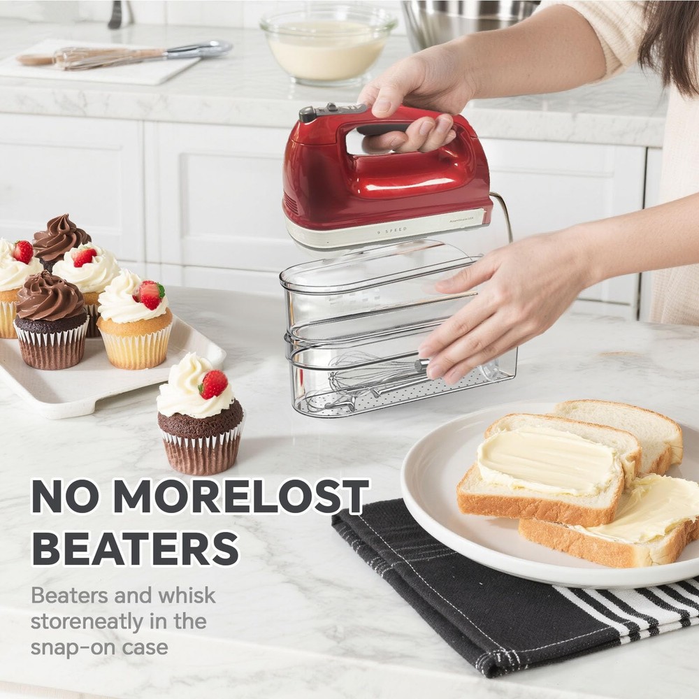 Hand Mixer Storage Case for KitchenAid Double Layer, transparent