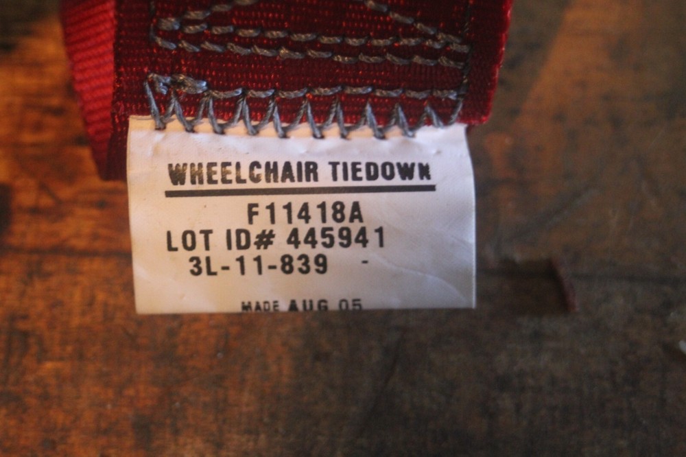 Wheelchair Tie Down Transportation Belt
