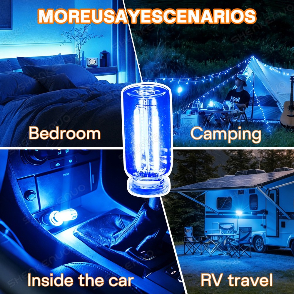USB Car Night Light, Touch-Switch Dimmable Portable Night Light Plug and Play