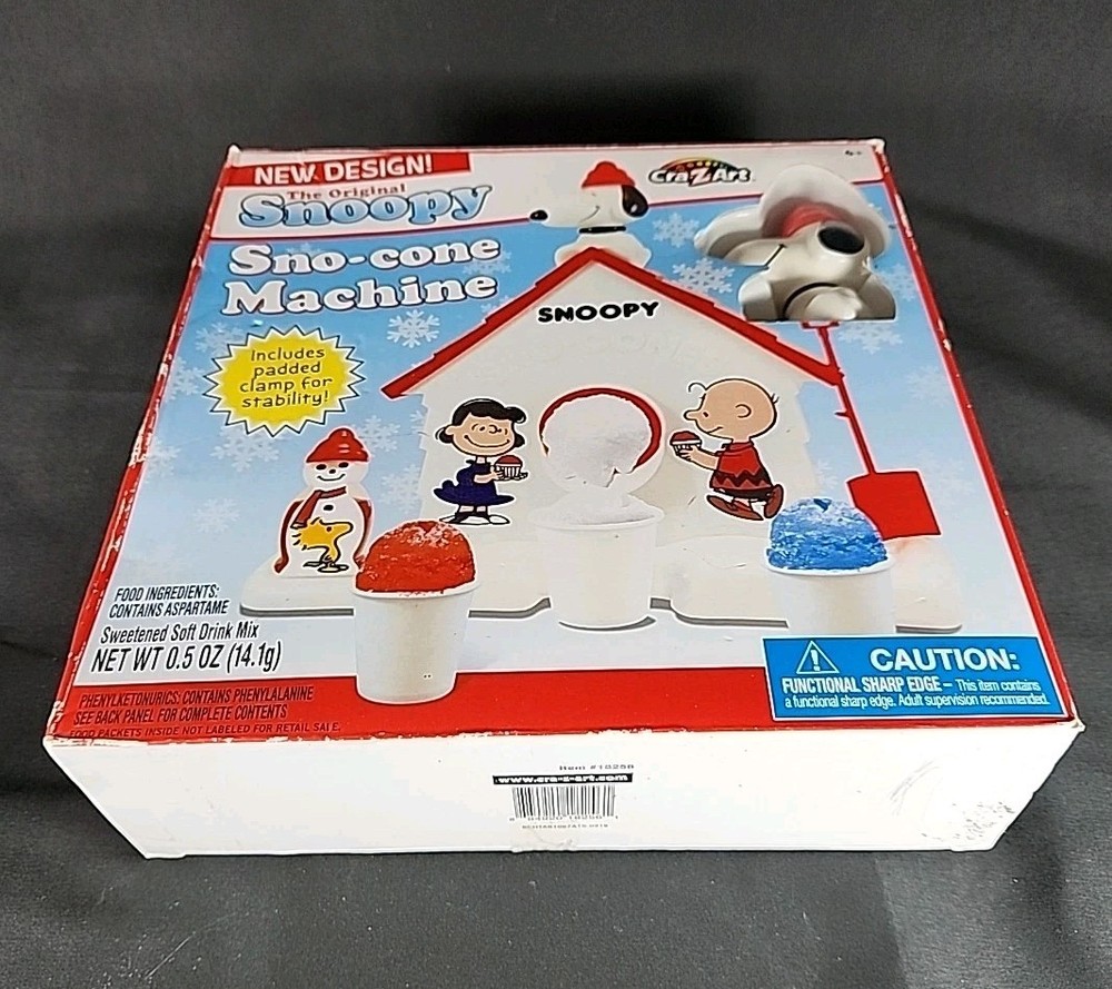 Snoopy Sno-Cone Machine Open Box, Never Been Used.