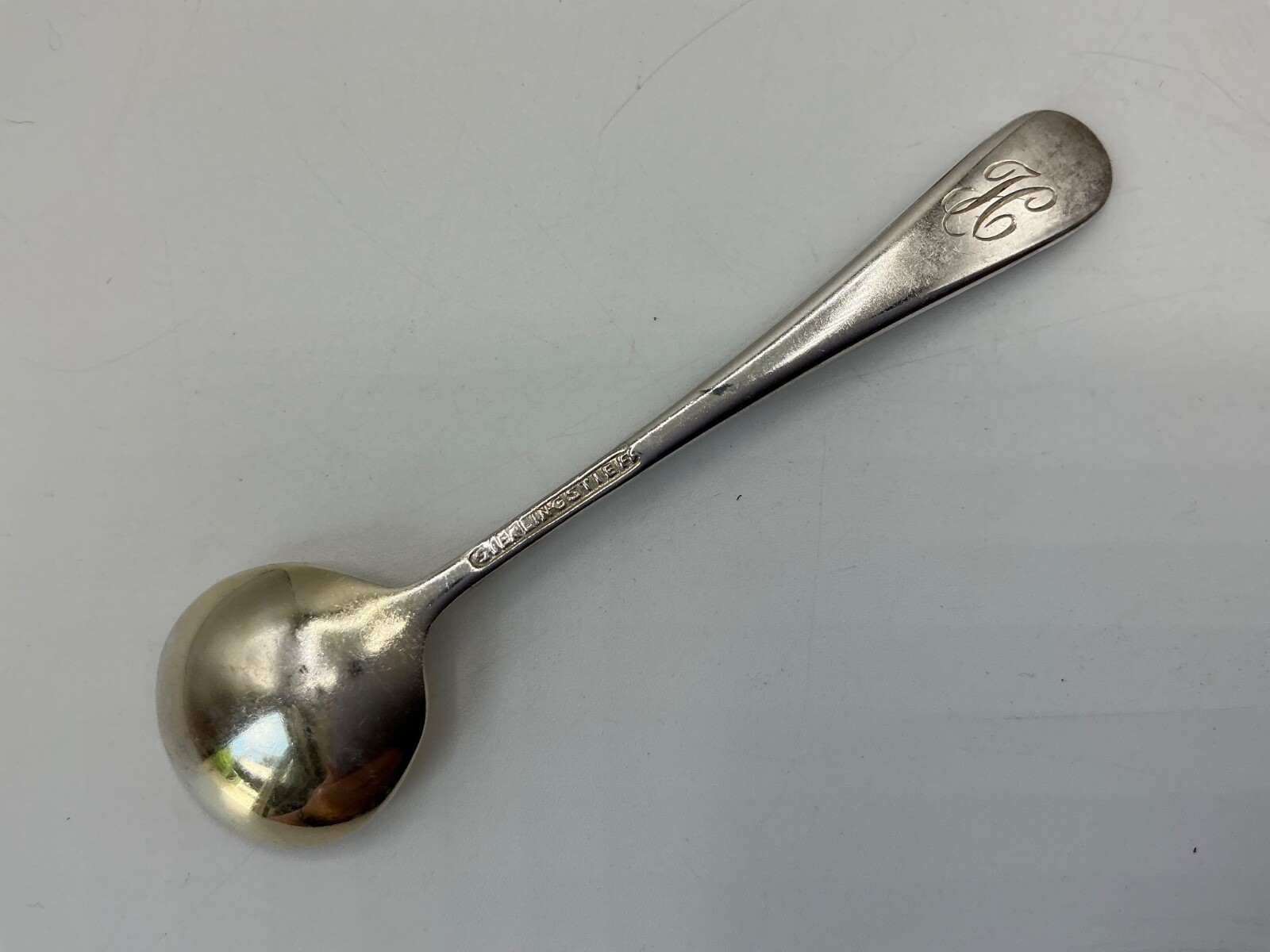 Antique Set Stieff Rose Sterling - Salt Cellar, Spoon and Pepper Shaker, 4 pc