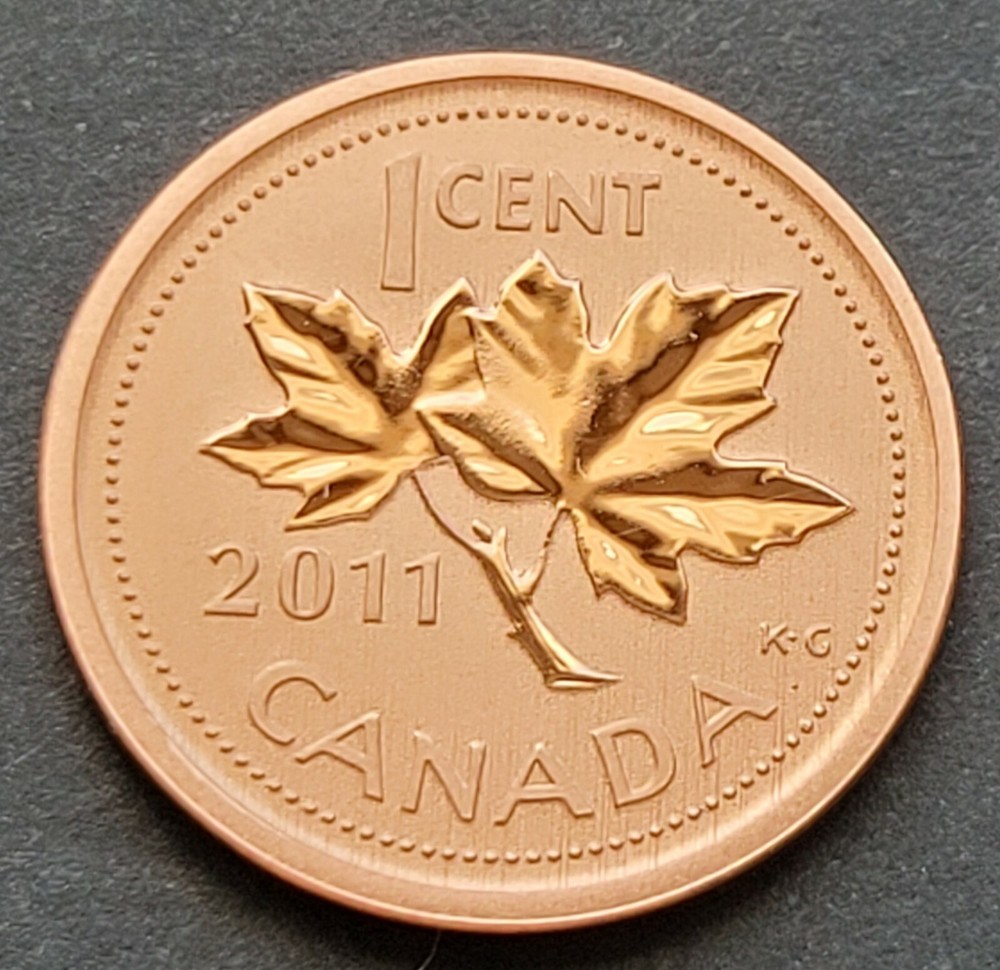 *** CANADA  ONE  CENT  2011  LOGO  ***  SPECIMEN  ***  MAGNETIC ***