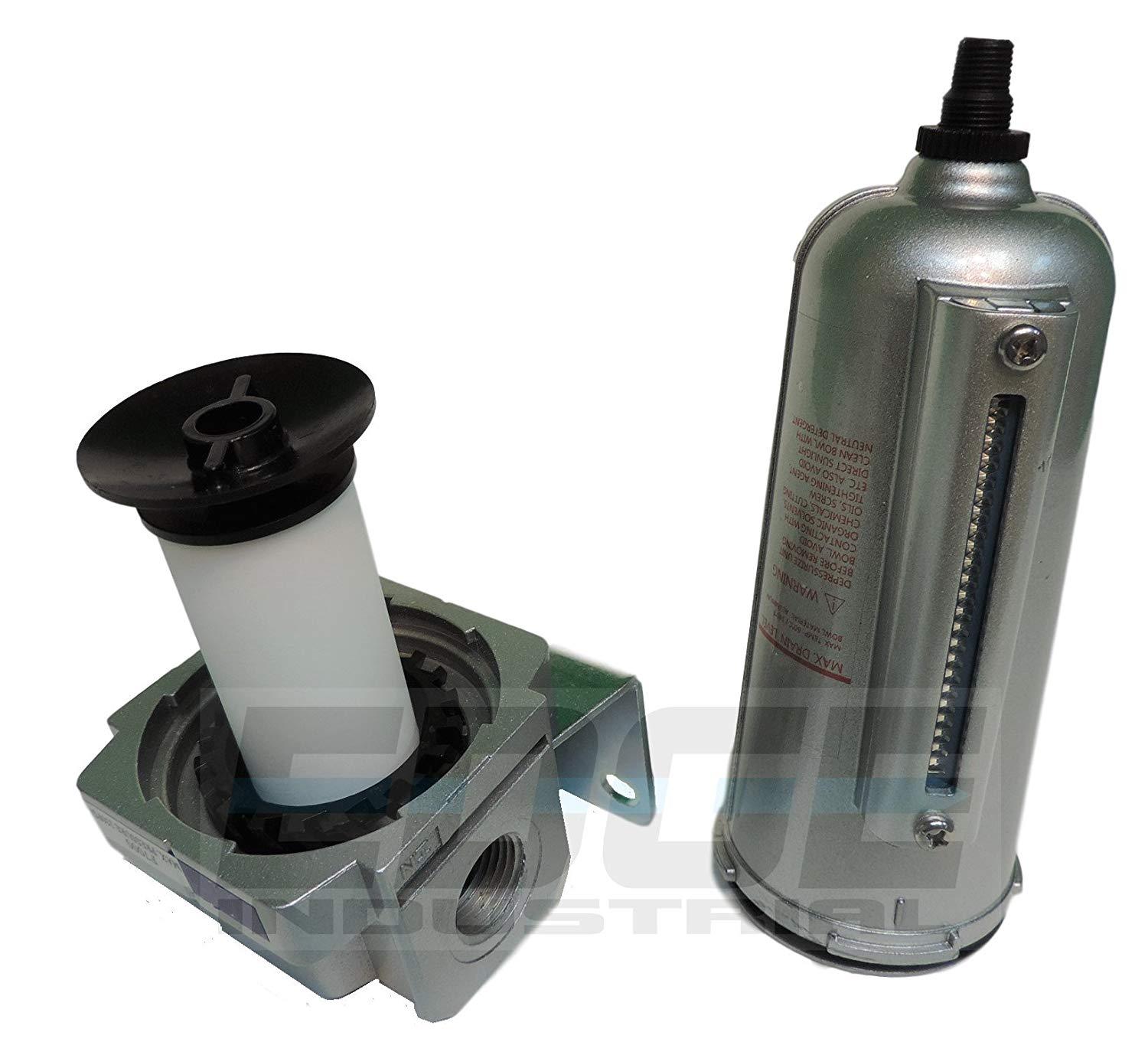 3/4" HEAVY DUTY IN LINE COMPRESSED AIR WATER SEPARATOR MOISTURE TRAP, AUTO DRAIN