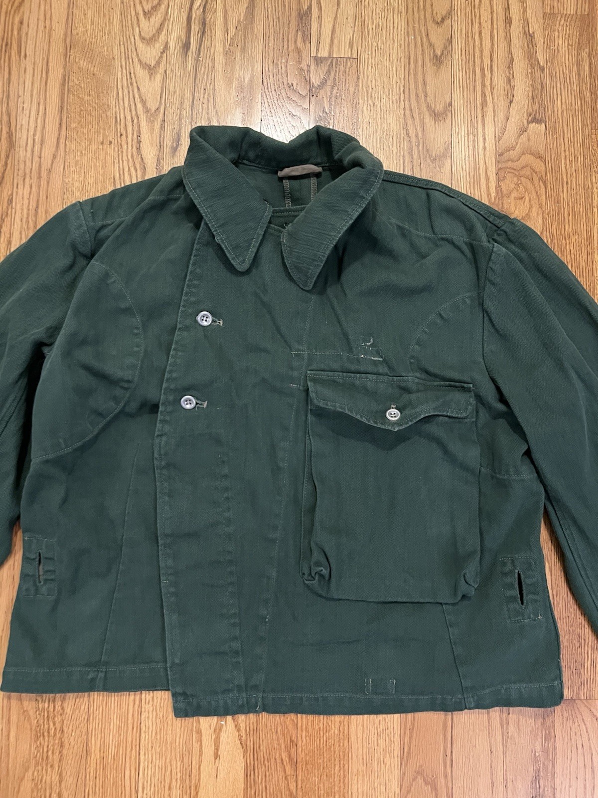 WWII German Heer Panzer Summer Wrap Large/XL Green Cotton Twill Reproduction?