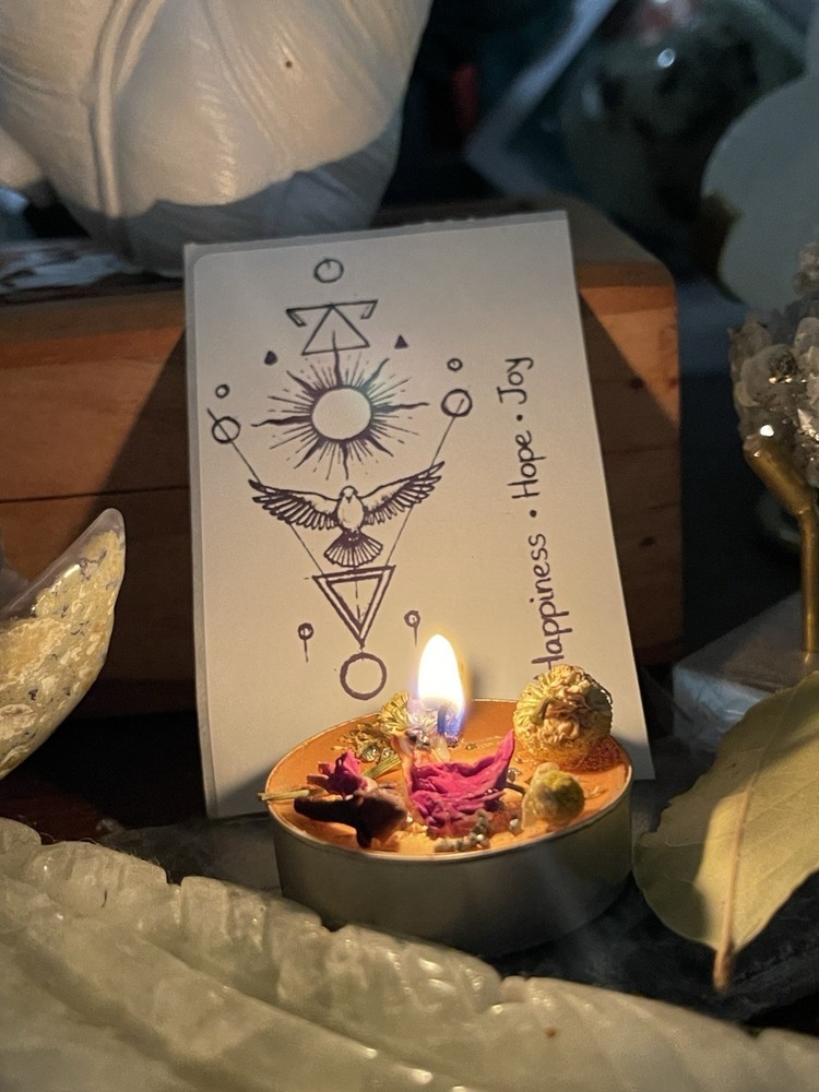 Happiness, Hope, Joy - Candle Burning - Same Day