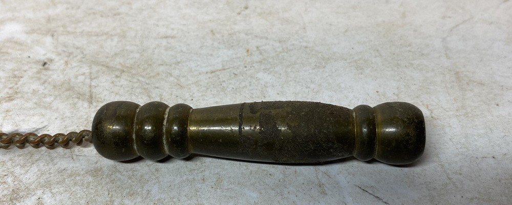 Antique Brass Light Fixture Chain With Handle