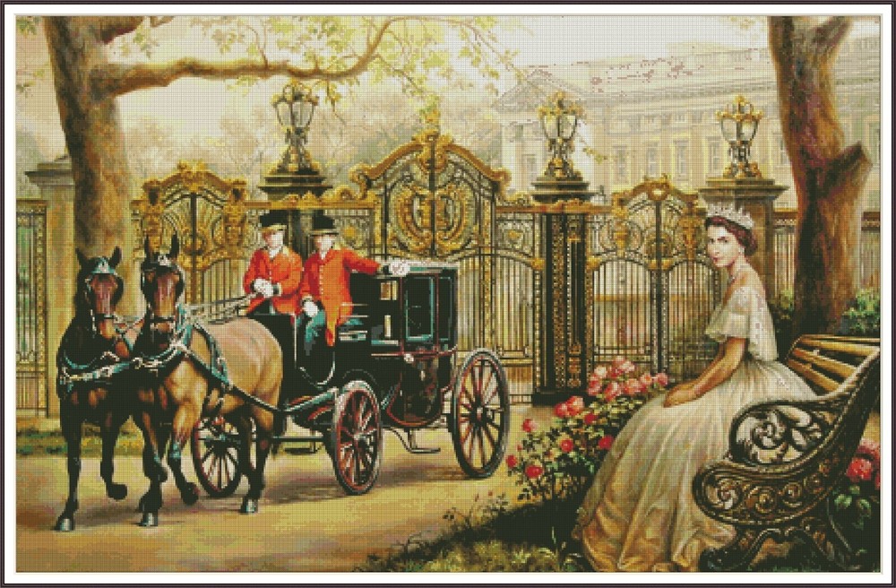Buckingham Palace 717 Chart Counted Cross Stitch Pattern